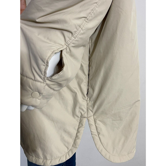Abercrombie & Fitch XL Jacket Oversized Puffer Shacket Beige Gorpcore Parka - Picture 5 of 8